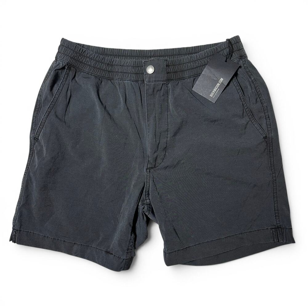 Buck Mason Harbor Cloth Deck Short Mens Size XS Faded Black Venice Wash 6in INWT